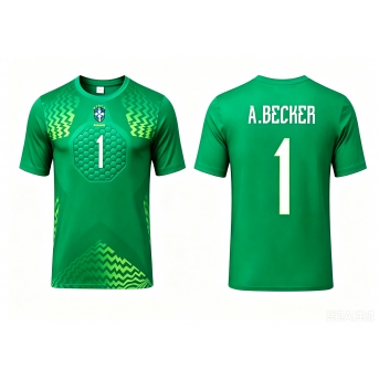 Billige Fotballdrakt Brasil Alisson Becker #1 Keeper Replika Bortedrakt VM 2026 Kortermet